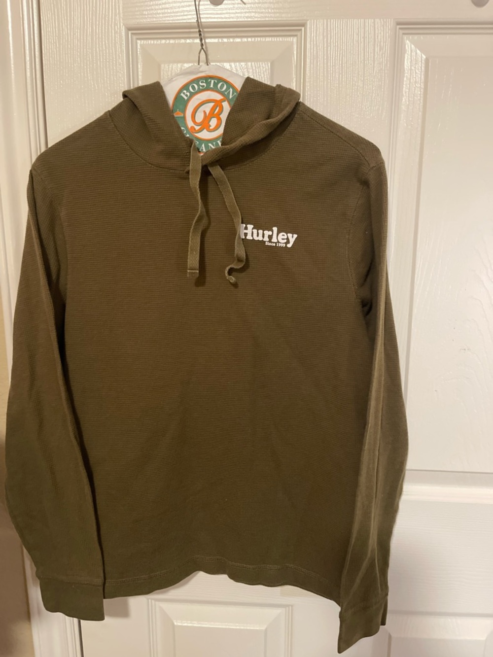 Hurley Olive Green Hooded Long Sleeve Pullover